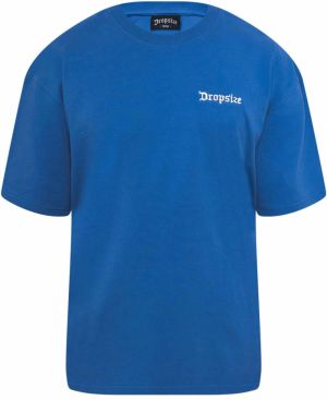 Dropsize Tričko 'Heavy Embo'  modrá / kráľovská modrá / biela