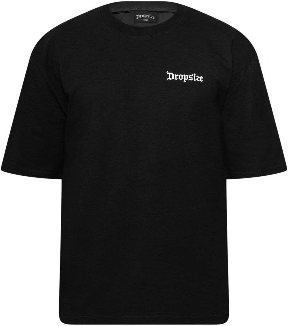 Dropsize Tričko 'Embo'  čierna / biela