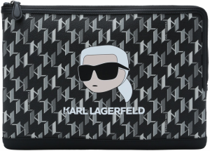 Karl Lagerfeld Listová kabelka 'IKONIK 2.0'  tmelová / sivá / čierna / biela