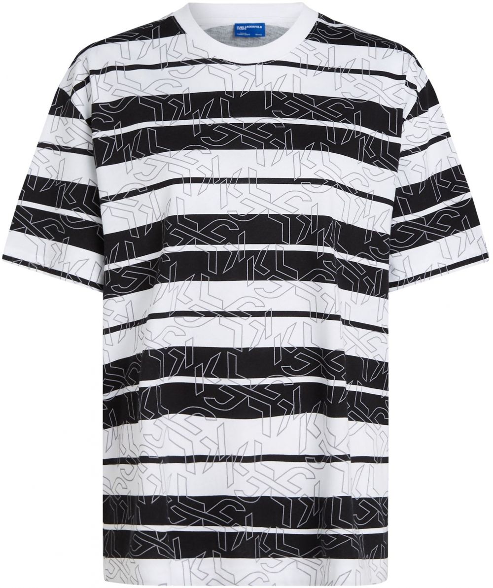 KARL LAGERFELD JEANS Tričko  sivá / čierna / biela