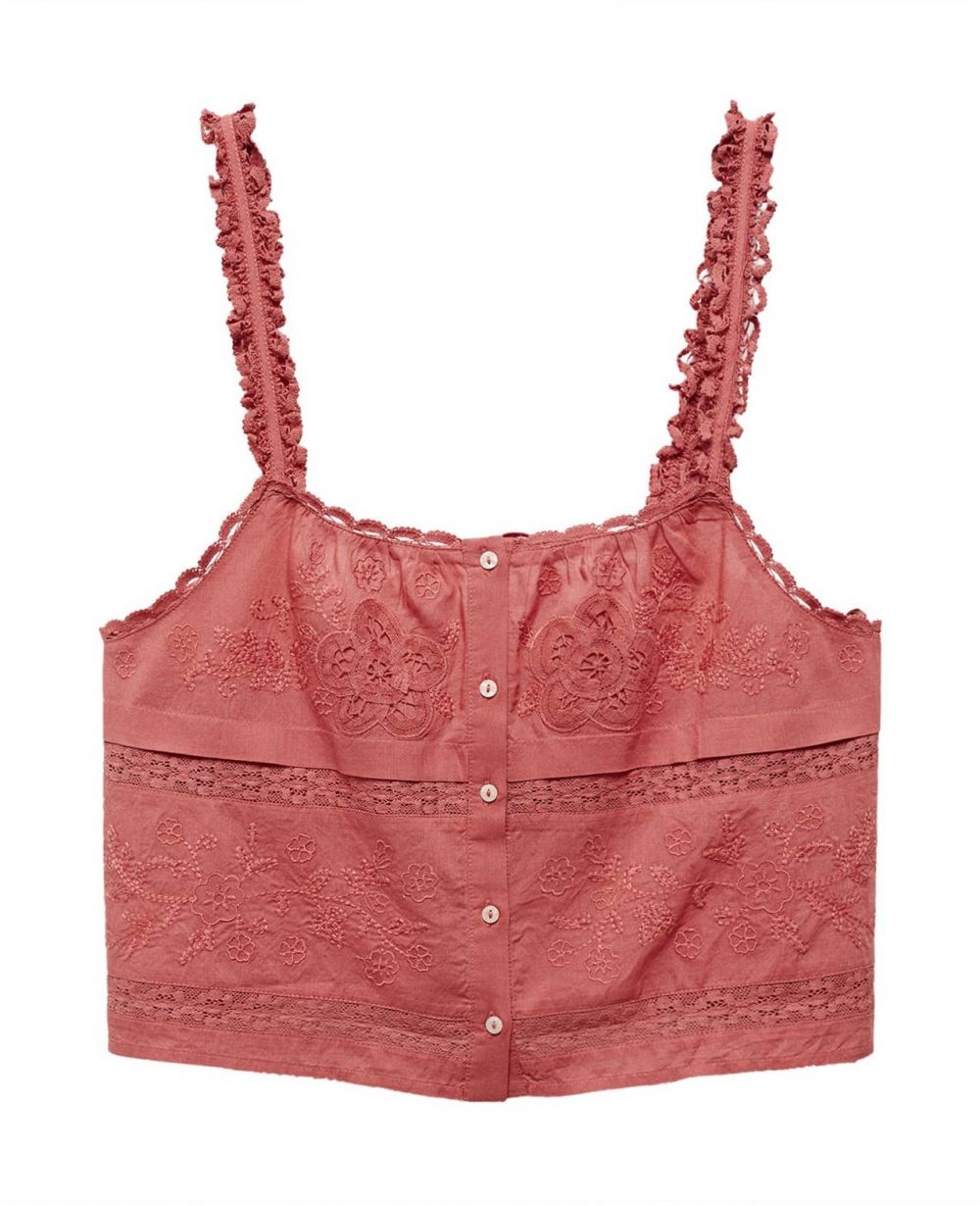 MANGO Top 'Alicante'  karmínovo červená