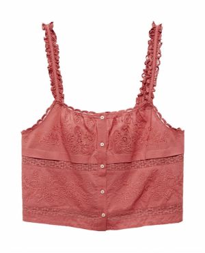 MANGO Top 'Alicante'  karmínovo červená