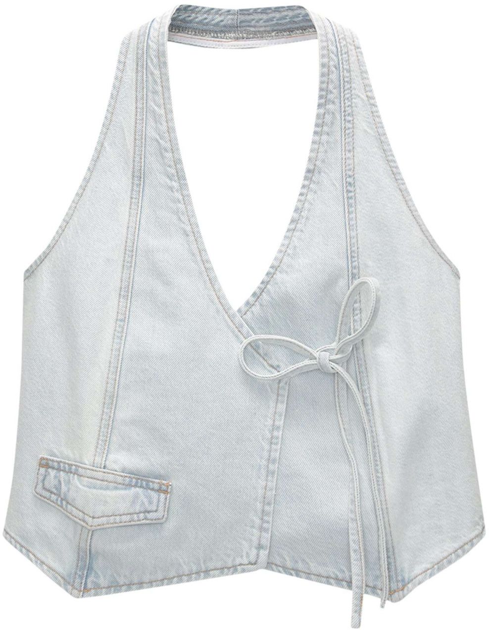 Pull&Bear Vesta k obleku  modrá denim