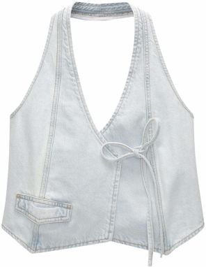 Pull&Bear Vesta k obleku  modrá denim