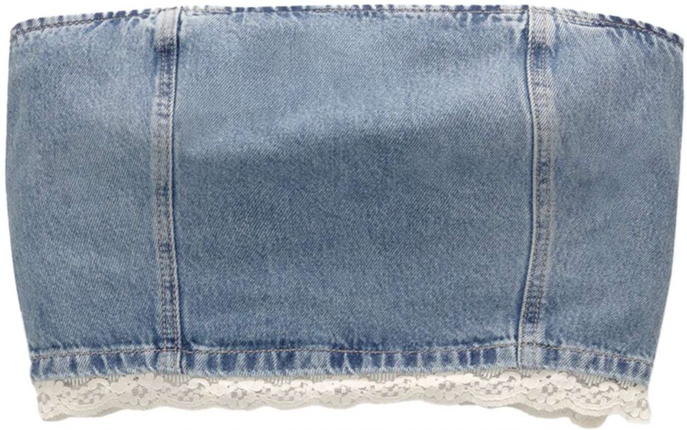 Pull&Bear Top  modrá denim / biela