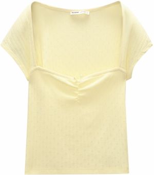 Pull&Bear Tričko  žltá