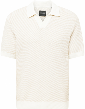 Only & Sons Sveter 'ADRIAN'  sivobéžová / biela