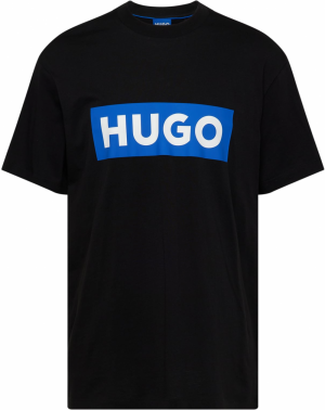 HUGO Tričko 'Nico'  azúrová / čierna / biela