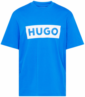 HUGO Tričko 'Nico'  azúrová / biela