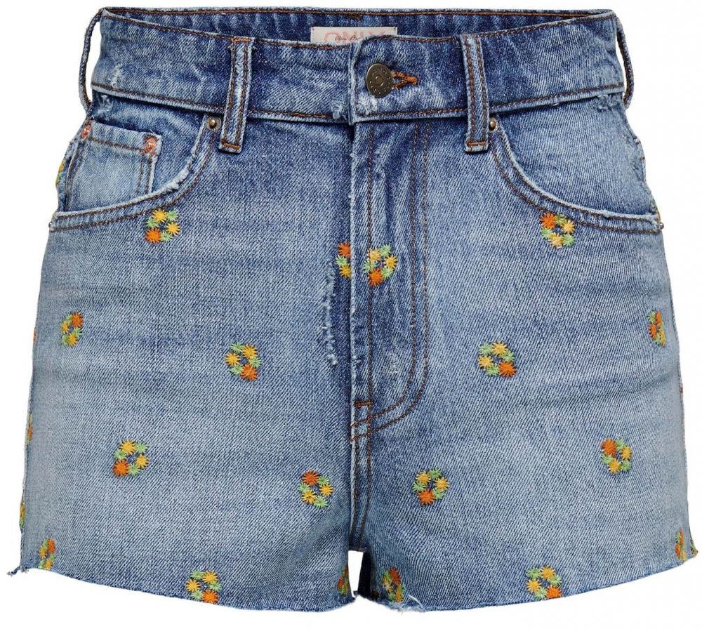 ONLY Džínsy 'Robyn'  modrá denim / tmavožltá / svetlozelená / homárová