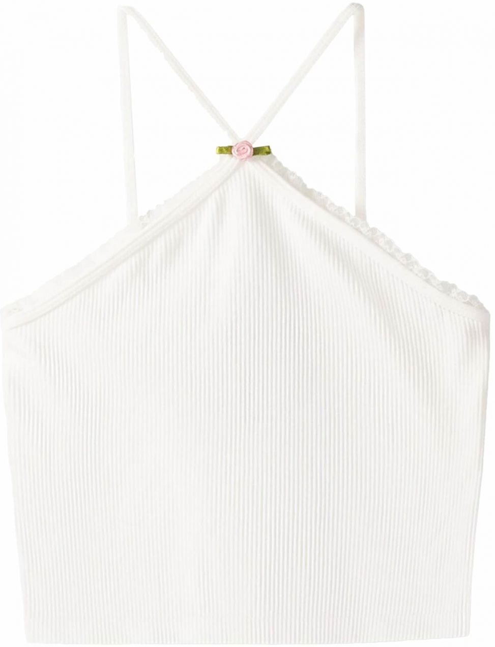 Bershka Top  zelená / ružová / šedobiela