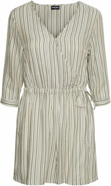 PIECES Overal 'ALVINA'  olivová / biela