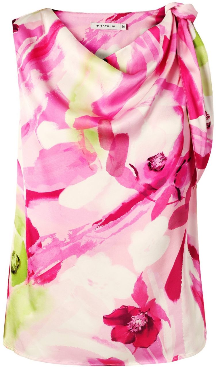 TATUUM Blúzka 'ANKO'  krémová / zelená / fuksia
