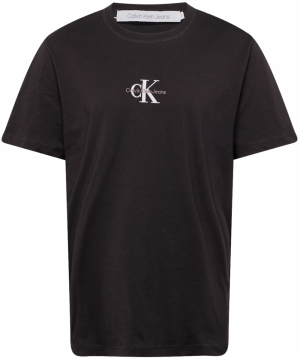 Calvin Klein Jeans Tričko  striebornosivá / čierna / biela