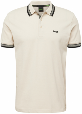 BOSS Tričko 'Paddy'  krémová / čierna