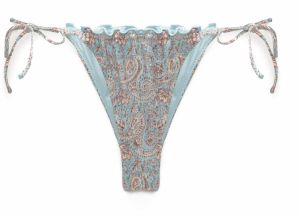 Pull&Bear Bikinové nohavičky  béžová / svetlomodrá