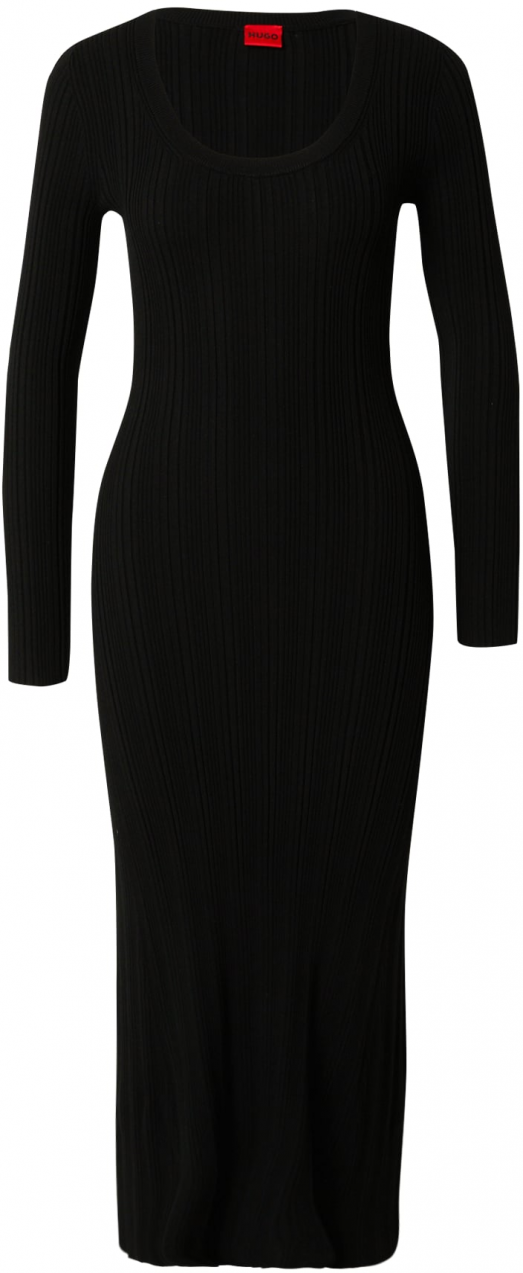 HUGO Pletené šaty 'Sarpheta'  čierna