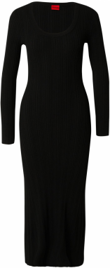 HUGO Pletené šaty 'Sarpheta'  čierna