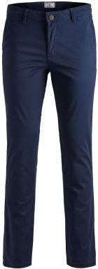 Jack & Jones Plus Chino nohavice 'JJIMARCO'  námornícka modrá / hnedá