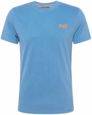 Superdry Tričko 'Essential'  neónovo modrá / oranžová