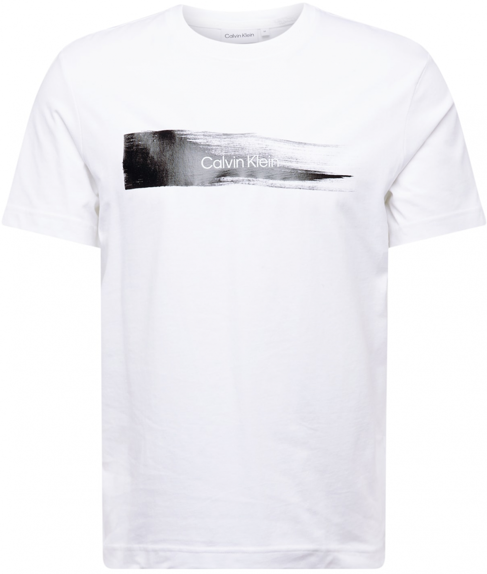 Calvin Klein Tričko  sivá / čierna / biela