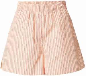 TOPSHOP Nohavice  ružová / karmínovo červená / biela ako vlna