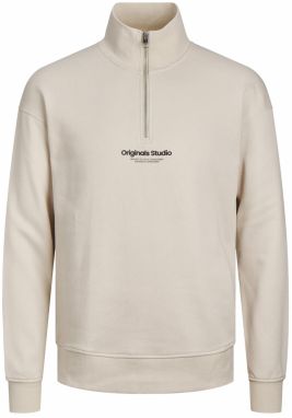JACK & JONES Mikina 'Vesterbro'  béžová / čierna