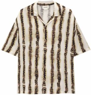Pull&Bear Košeľa  béžová / hnedá / svetlohnedá