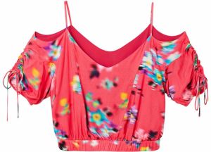 Desigual Top 'Betty'  vodová / žltá / ružová / biela