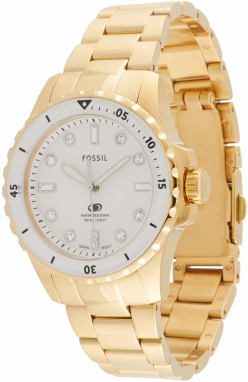 FOSSIL Analógové hodinky 'BLUE'  zlatá / čierna / biela