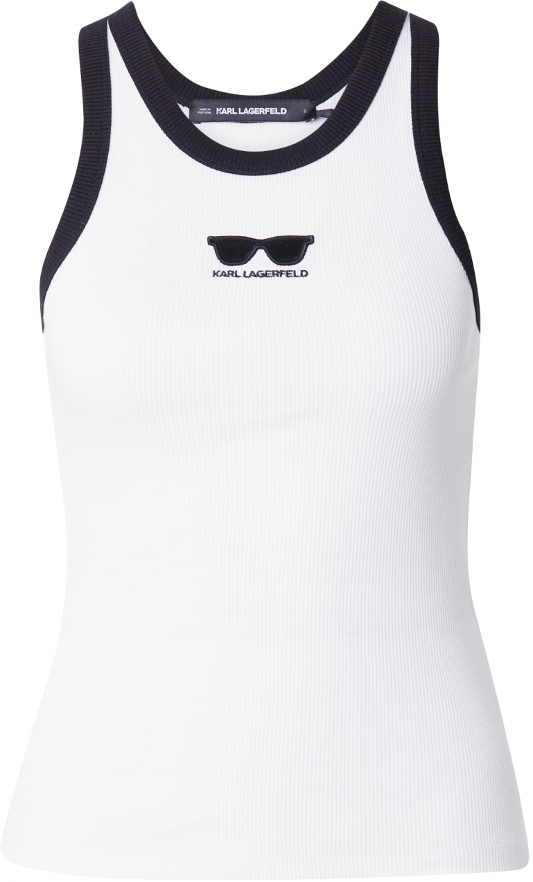 Karl Lagerfeld Top  čierna / biela