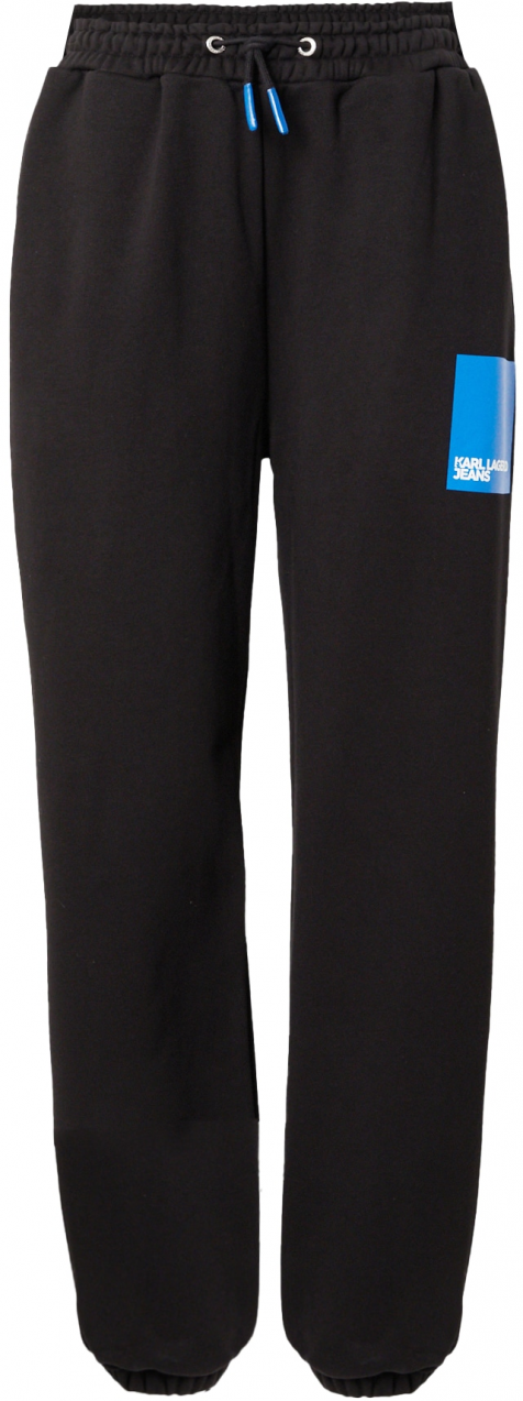 KARL LAGERFELD JEANS Nohavice  azúrová / čierna / biela