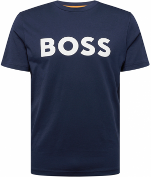 BOSS Tričko 'Thinking 1'  tmavomodrá / biela