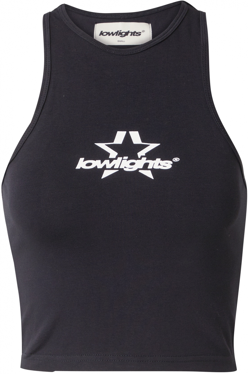 Low Lights Studios Top 'SUPERSTAR'  čierna / biela