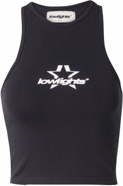 Low Lights Studios Top 'SUPERSTAR'  čierna / biela