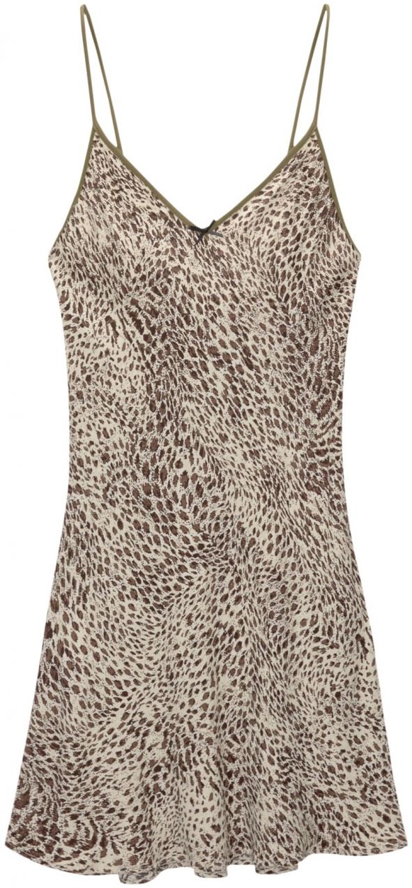 Pull&Bear Letné šaty  béžová / tmavohnedá / olivová / čierna