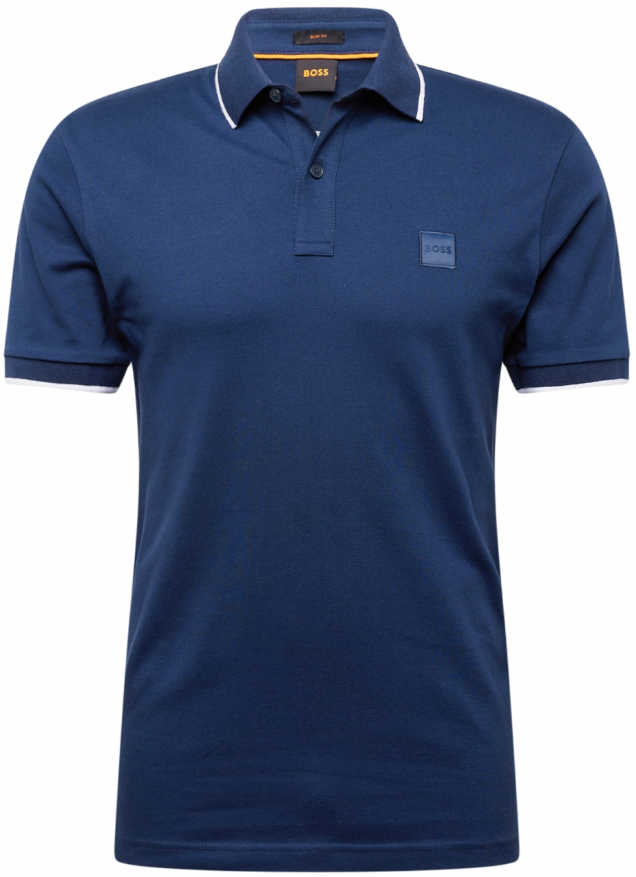 BOSS Tričko 'Passertip'  modrá / biela