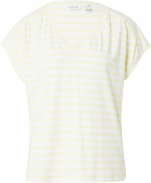 b.young Tričko 'PANDINNA'  pastelovo žltá / biela