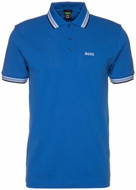 BOSS Tričko 'Paddy'  kráľovská modrá / čierna / biela