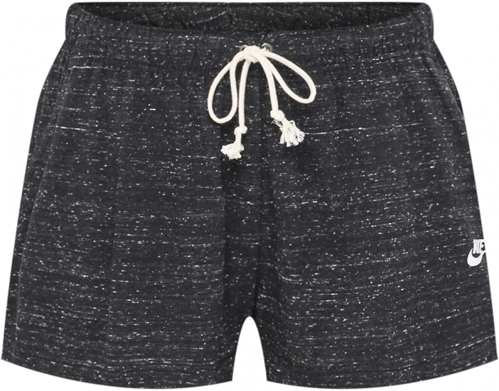 Nike Sportswear Športové nohavice  čierna melírovaná / biela