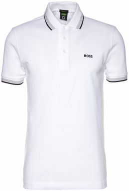BOSS Tričko 'Paddy'  tmavomodrá / sivá / biela