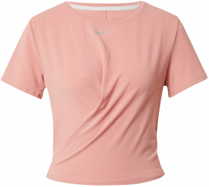 NIKE Funkčné tričko 'One Luxe'  striebornosivá / pastelovo červená