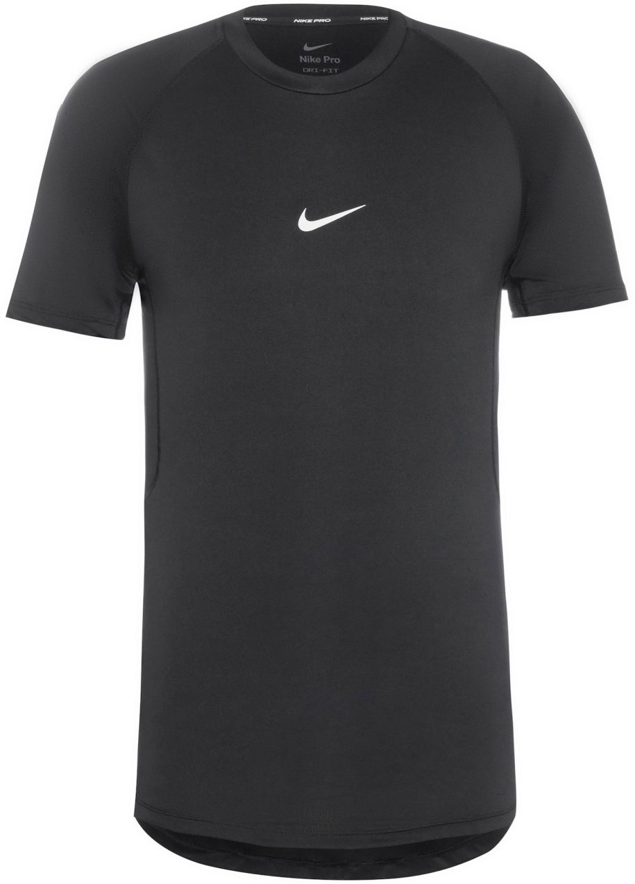 NIKE Funkčné tričko 'Pro'  čierna / biela