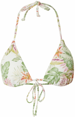 Hunkemöller Bikinový top  pastelovo zelená / tmavooranžová / staroružová / prírodná biela