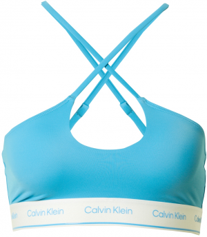 Calvin Klein Swimwear Bikinový top  neónovo modrá / biela
