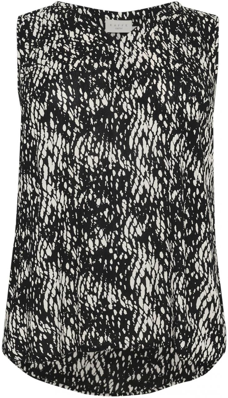 KAFFE CURVE Top 'Ami'  čierna / biela