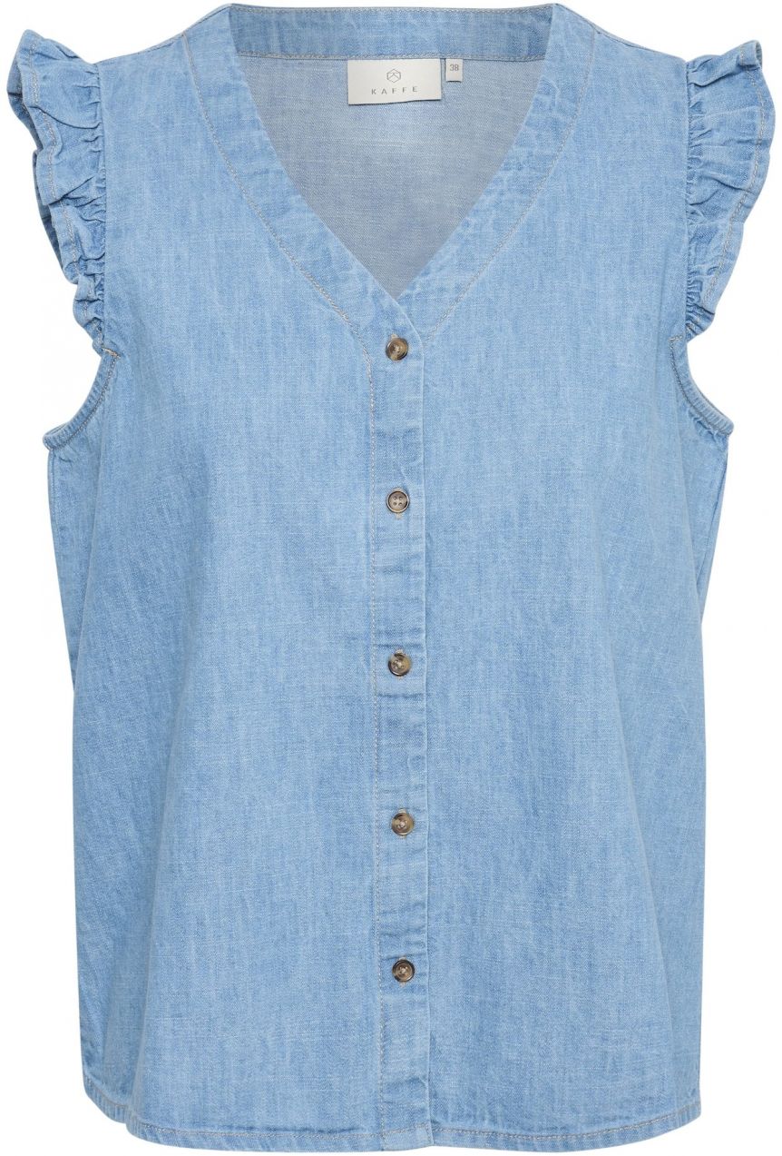 Kaffe Blúzka 'Louise'  modrá denim