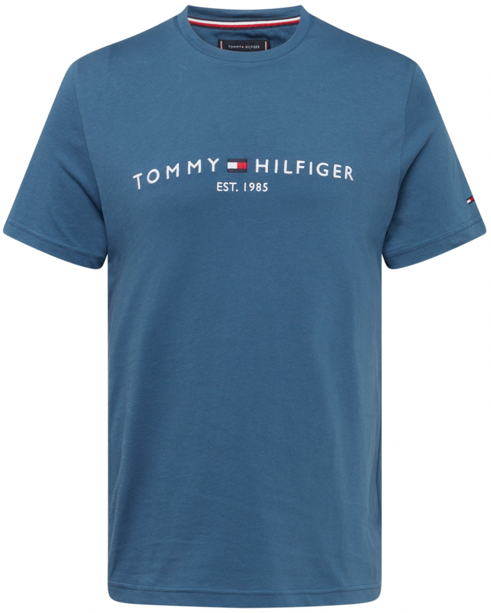 TOMMY HILFIGER Tričko  námornícka modrá / modrosivá / červená / biela