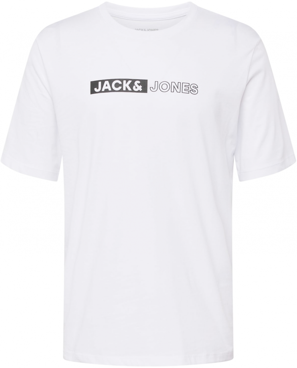 JACK & JONES Tričko  čierna / biela