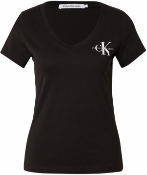 Calvin Klein Jeans Tričko  svetlosivá / čierna / biela